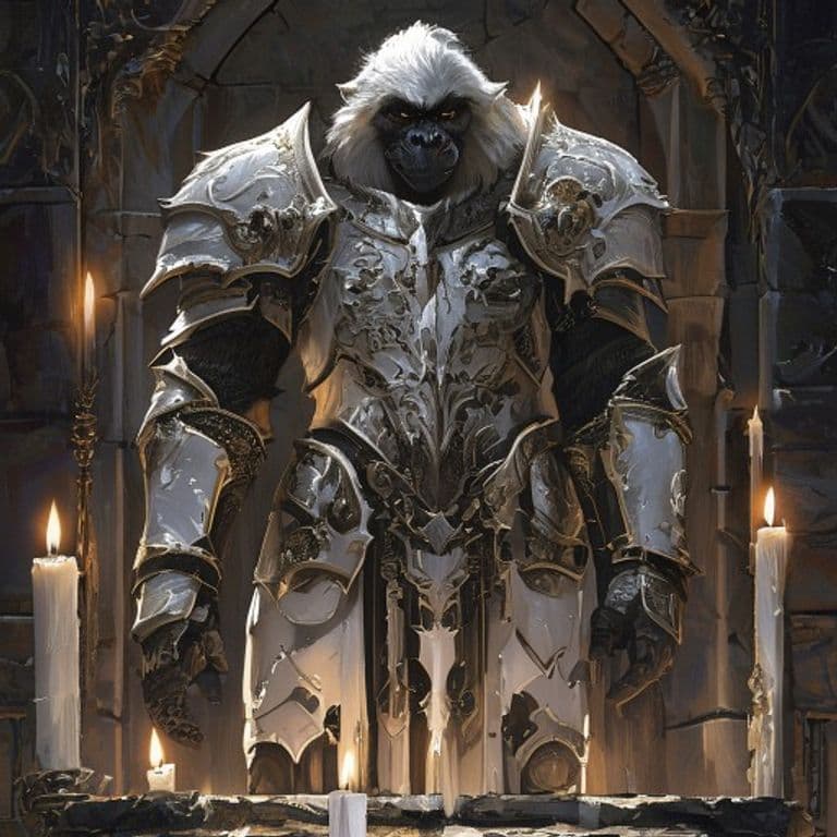 White Ape Hide — fantasy item illustration