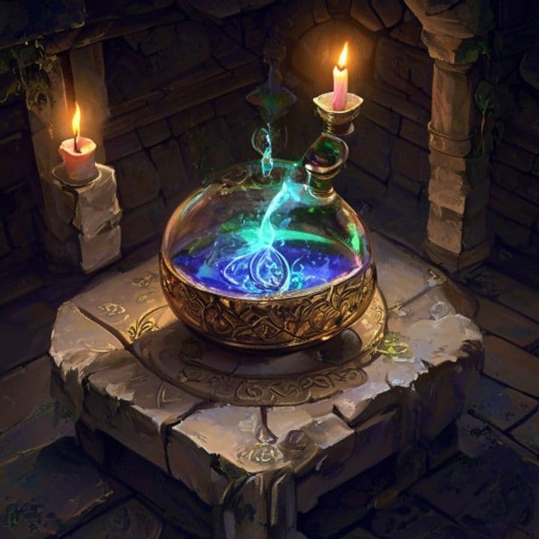 Liquid Luck — fantasy item illustration