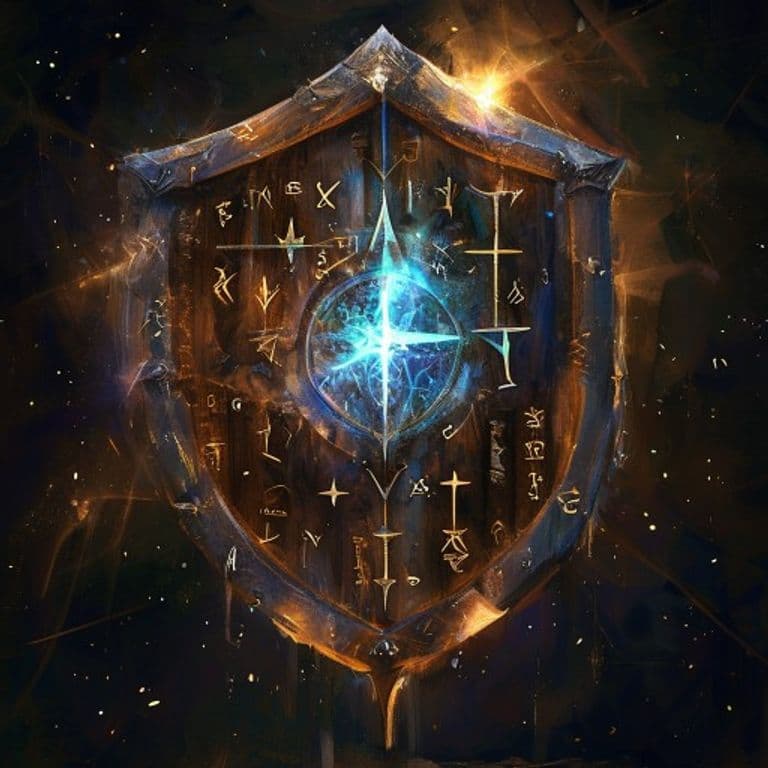 Shield of Faith — fantasy spell effect illustration