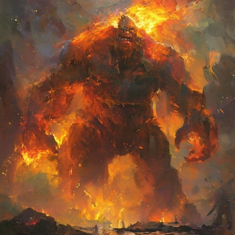 Fire Giant — fantasy monster illustration