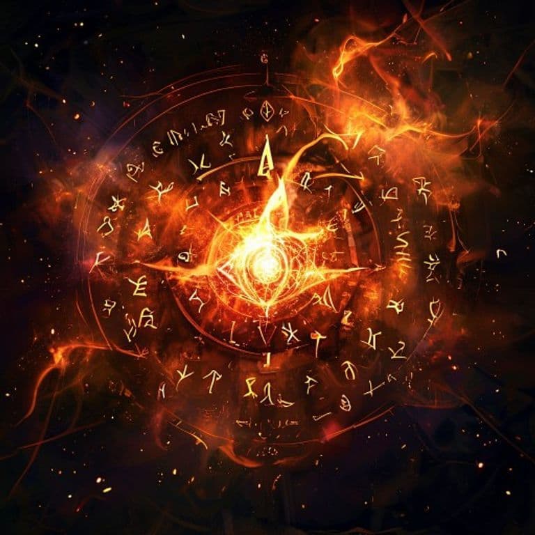 Searing Equation — fantasy spell effect illustration