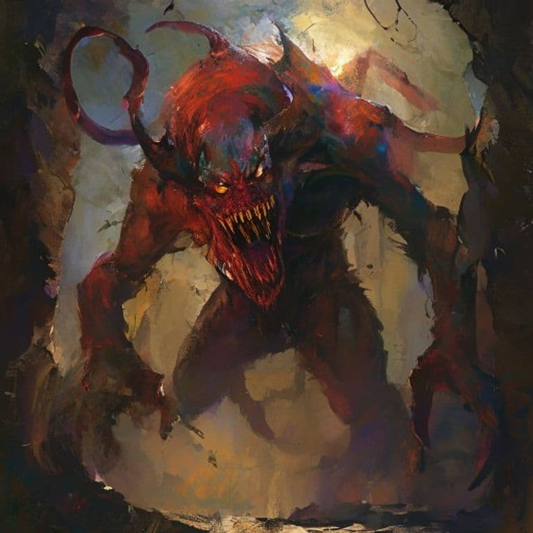 Pit Fiend — fantasy monster illustration