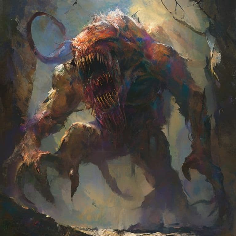 Shantak — fantasy monster illustration. Shantak is a large monstrosity (Challenge Rating 5).