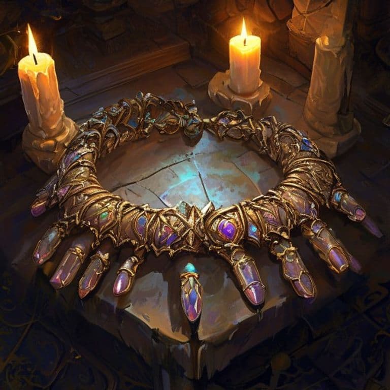 Radiant Bracers — fantasy item illustration. Radiant Bracers is a magic item (wondrous item) of rare rarity.