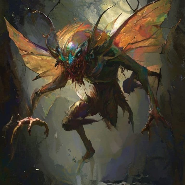 Gerridae — fantasy monster illustration. Gerridae is a large fey (Challenge Rating 1).