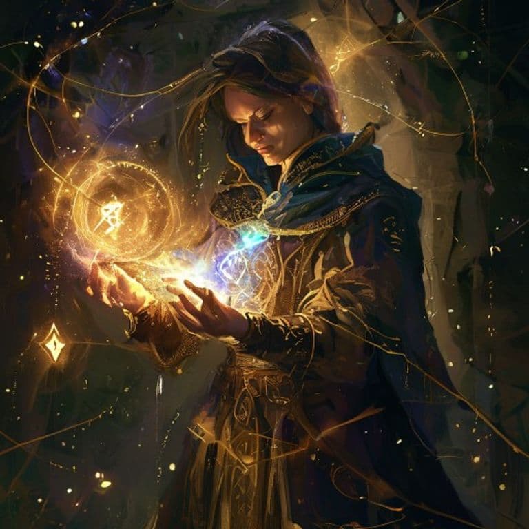 Find Kin — fantasy spell effect illustration. Find Kin is a 1st-level divination available to Cleric, Paladin.