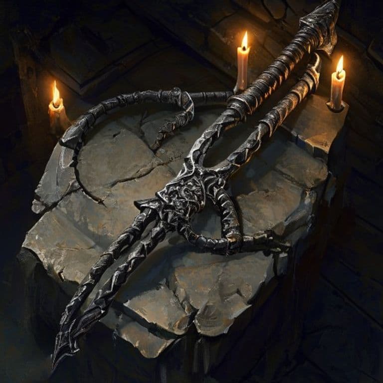 Spinal Whip — fantasy item illustration. Spinal Whip is a magic item (weapon) of very rare rarity.