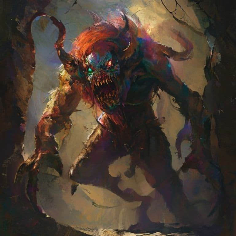 Rakshasa, Pustakam — fantasy monster illustration