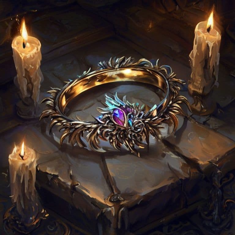 Ring of Feather Falling — fantasy item illustration