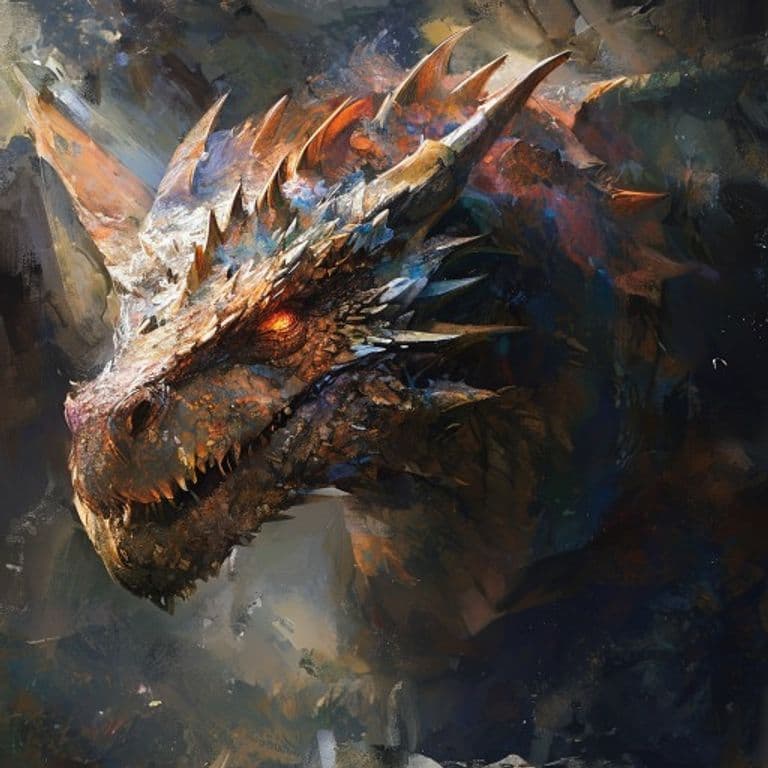 Drakon — fantasy monster illustration. Drakon is a large dragon (Challenge Rating 5).