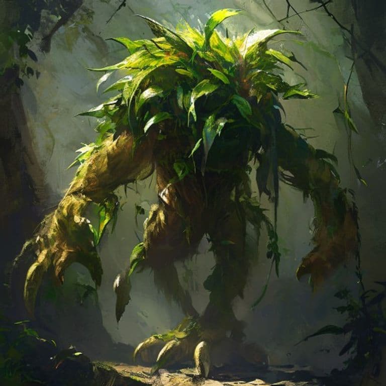 Barometz — fantasy monster illustration. Barometz is a large plant (Challenge Rating 6).