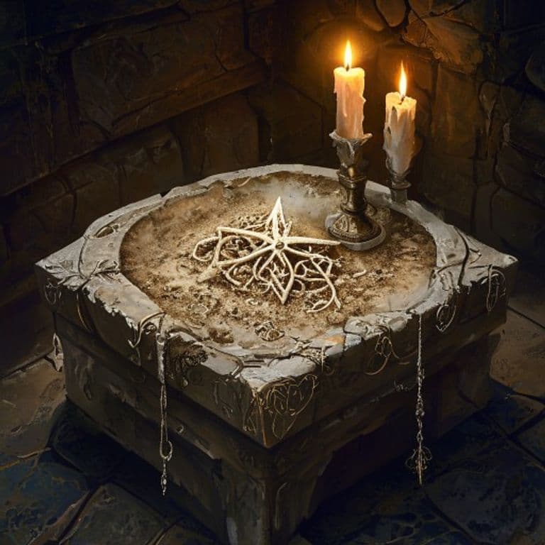 Dust of the Dead — fantasy item illustration. Dust of the Dead is a magic item (wondrous item) of uncommon rarity.