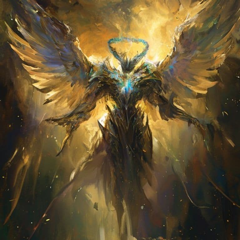 Angel of Judgment — fantasy monster illustration. Angel of Judgment is a huge celestial (Challenge Rating 18).