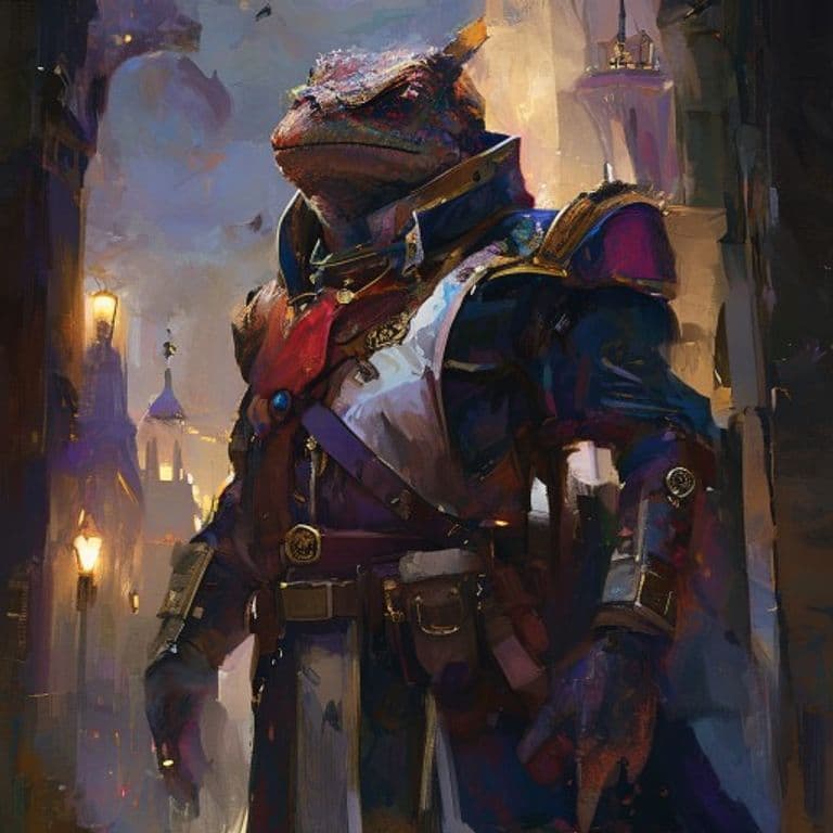 City Watch Captain — fantasy monster illustration. City Watch Captain is a medium humanoid (Challenge Rating 4).