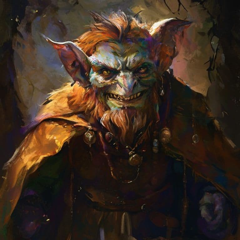 Rum Lord — fantasy monster illustration. Rum Lord is a small fey (Challenge Rating 4).