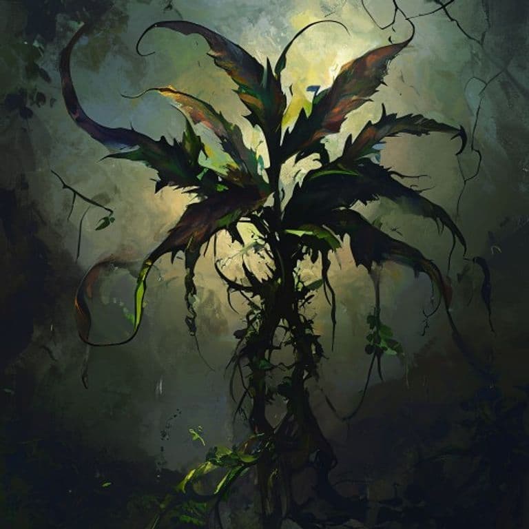 Shadow Blight — fantasy monster illustration. Shadow Blight is a small plant (Challenge Rating 1).
