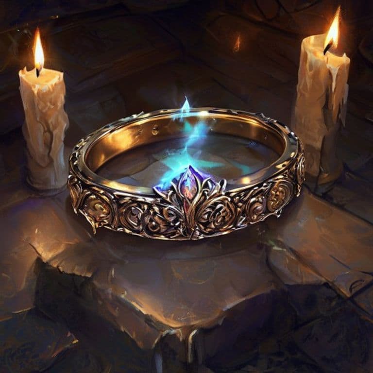 Shimmer Ring — fantasy item illustration. Shimmer Ring is a magic item (ring) of rare rarity.