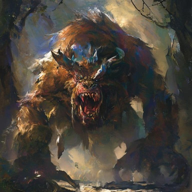 Kongamato — fantasy monster illustration. Kongamato is a large beast (Challenge Rating 6).