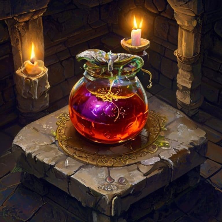 Royal Jelly — fantasy item illustration. Royal Jelly is a magic item (potion) of uncommon rarity.