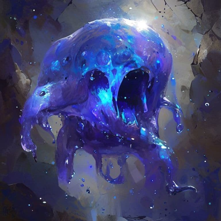 Sapphire Jelly — fantasy monster illustration