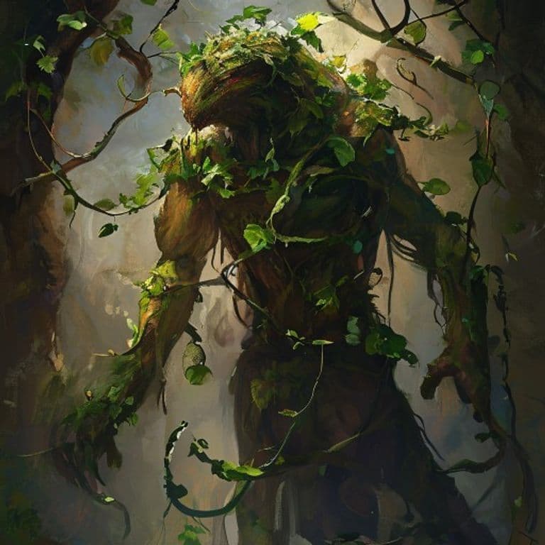 Servant of the Vine — fantasy monster illustration. Servant of the Vine is a medium humanoid (Challenge Rating 6).