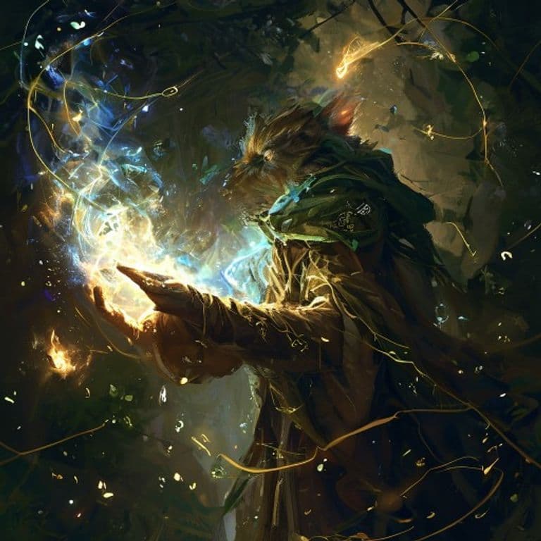 Conjure Animals — fantasy spell effect illustration. Conjure Animals is a 3rd-level conjuration available to Druid.