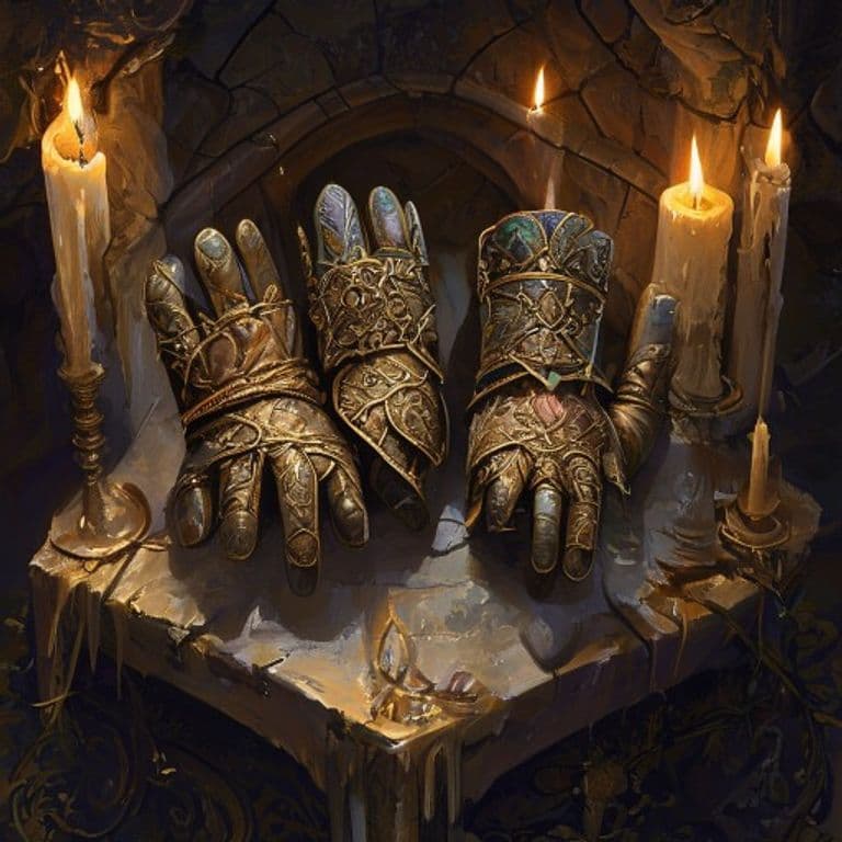Seneschal's Gloves — fantasy item illustration