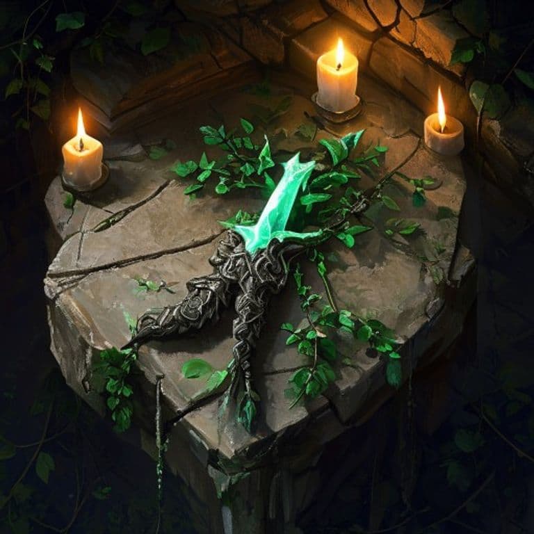 Verdant Fang — fantasy item illustration. Verdant Fang is a magic item (wondrous item) of uncommon rarity.
