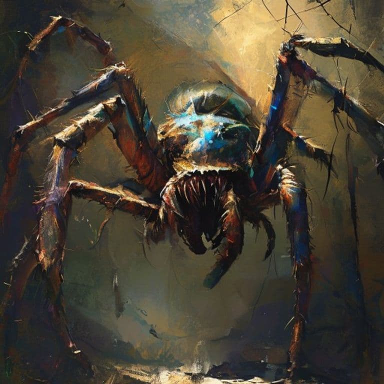 Giant Spider — fantasy monster illustration. Giant Spider is a large beast (Challenge Rating 1).