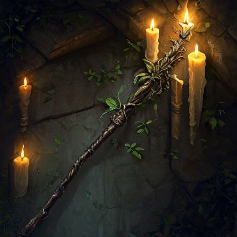 Wand of Plant Destruction — fantasy item illustration