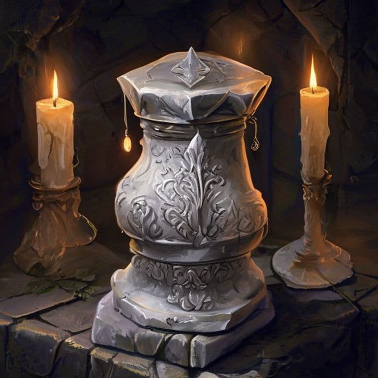 Alabaster Salt Shaker — fantasy item illustration
