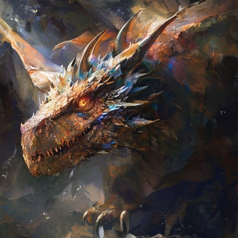 Star Drake — fantasy monster illustration. Star Drake is a large dragon (Challenge Rating 15).