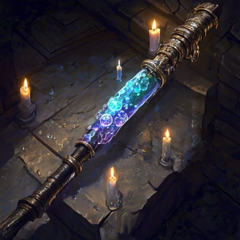 Rod of Bubbles — fantasy item illustration. Rod of Bubbles is a magic item (rod) of rare rarity.