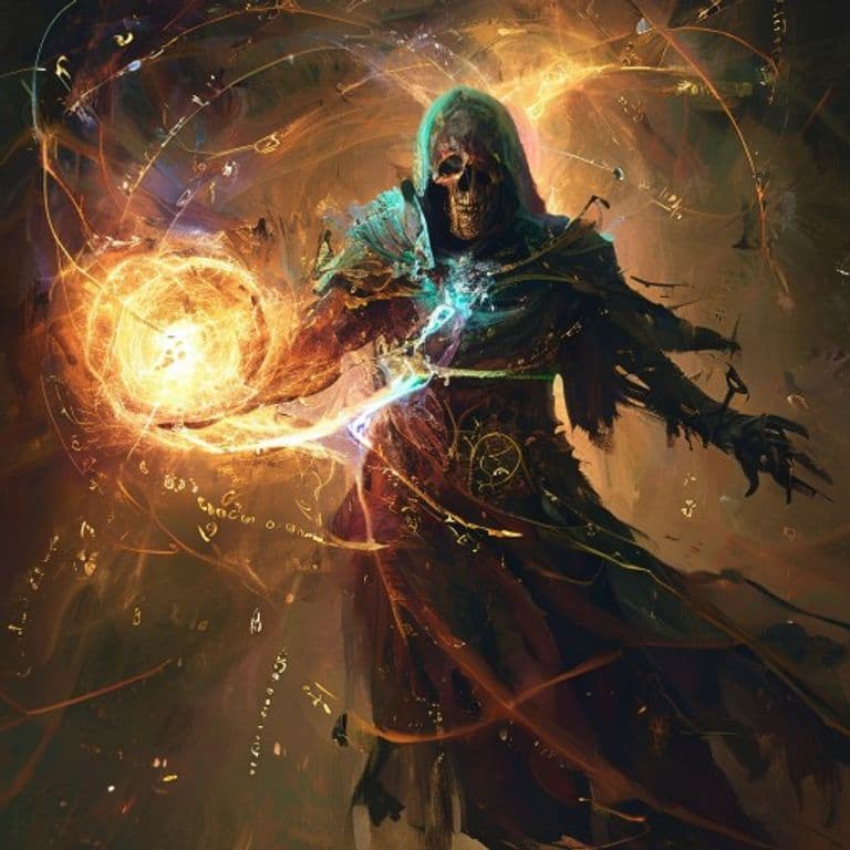 Animate Greater Undead — fantasy spell effect illustration