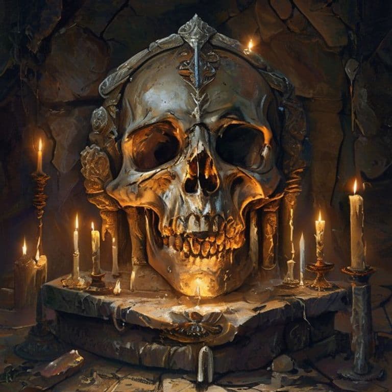 Screaming Skull — fantasy item illustration. Screaming Skull is a magic item (wondrous item) of common rarity.