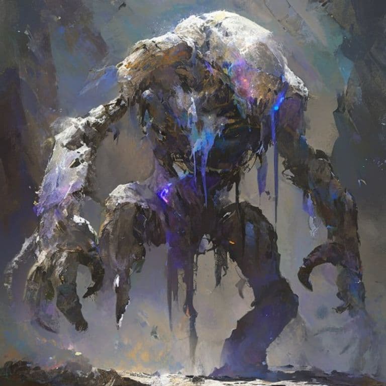 Salt Golem — fantasy monster illustration
