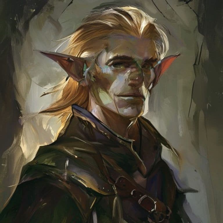 Elf — fantasy race character portrait. Elf is a playable race (size.