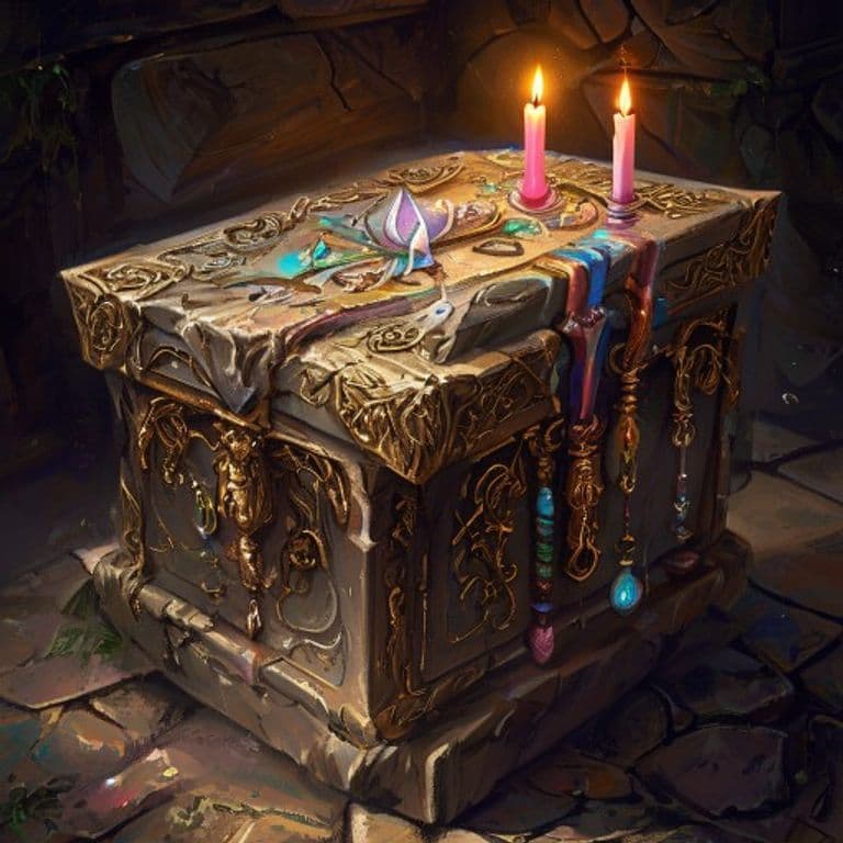 Box of Party Tricks — fantasy item illustration. Box of Party Tricks is a magic item (wondrous item) of uncommon rarity.