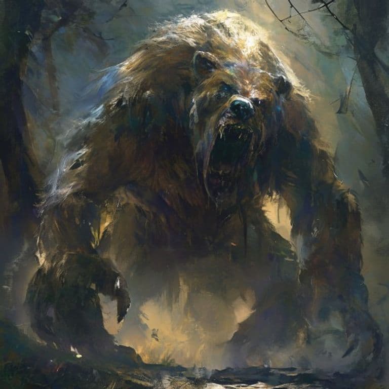Wraith Bear — fantasy monster illustration. Wraith Bear is a large undead (Challenge Rating 9).