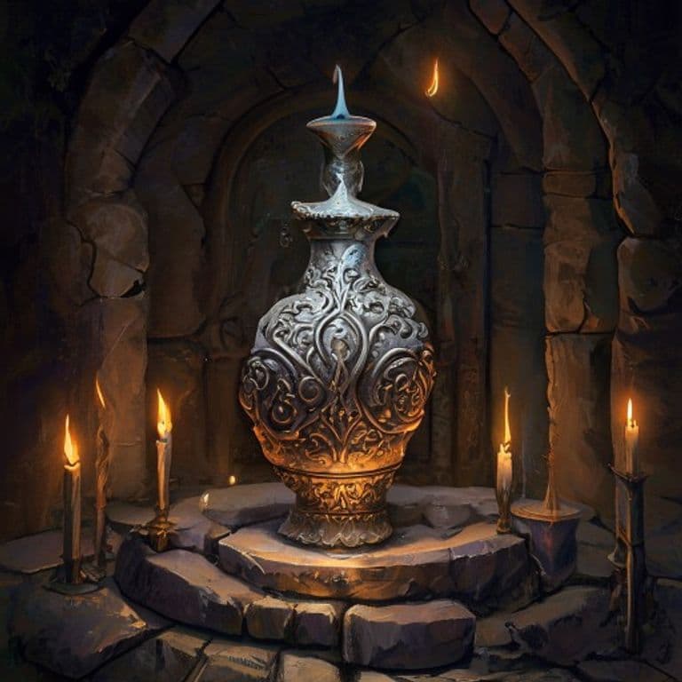 Eversmoking Bottle — fantasy item illustration. Eversmoking Bottle is a magic item (wondrous item) of uncommon rarity.