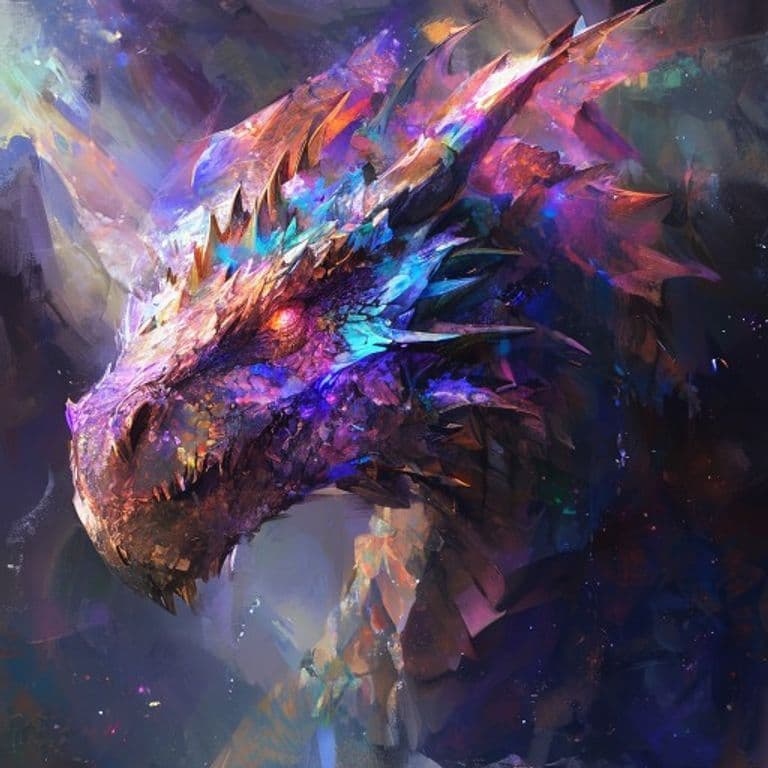 Dragon, Prismatic Adult — fantasy monster illustration