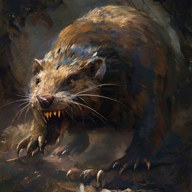 Giant Weasel — fantasy monster illustration