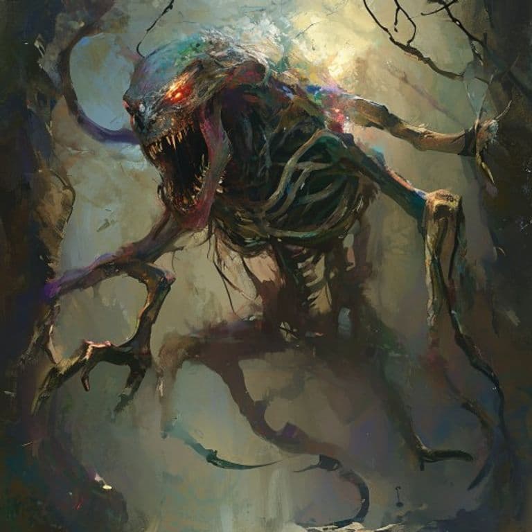 Chimeric Phantom — fantasy monster illustration. Chimeric Phantom is a medium undead (Challenge Rating 2).