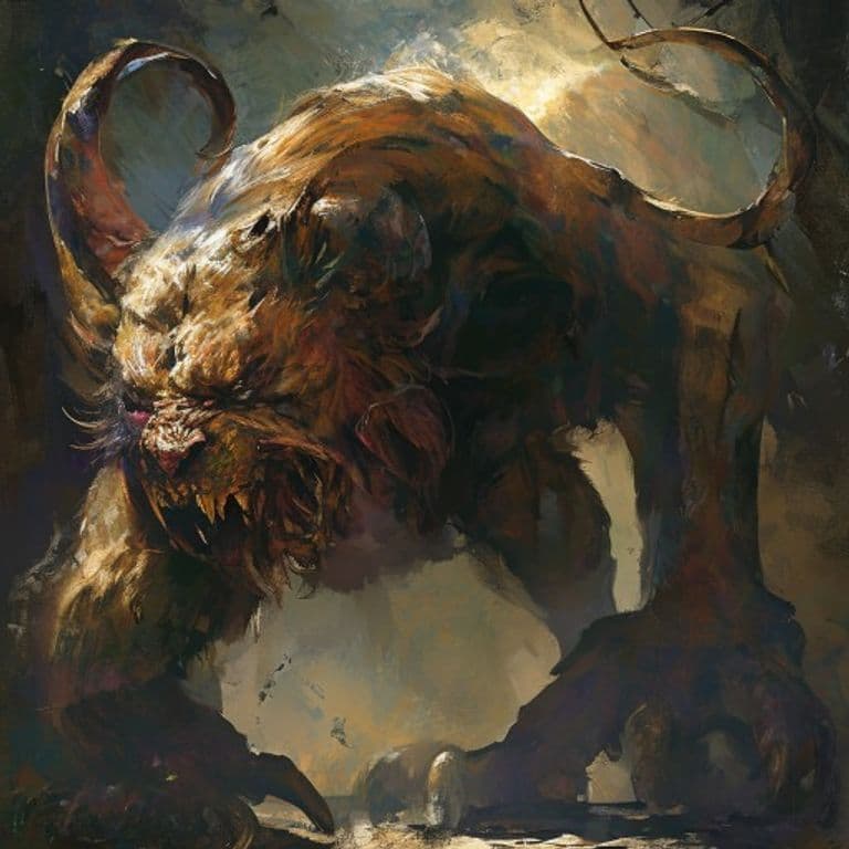 Manticore — fantasy monster illustration