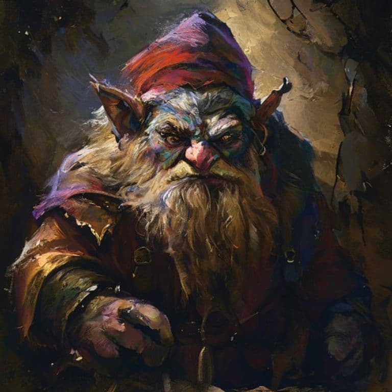 Deep Gnome — fantasy monster illustration