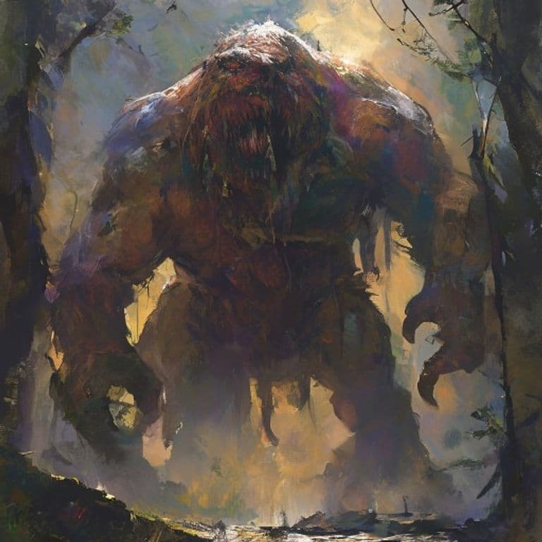 Thursir Giant — fantasy monster illustration. Thursir Giant is a large giant (Challenge Rating 3).