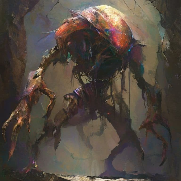 Akaasit — fantasy monster illustration. Akaasit is a medium construct (Challenge Rating 6).