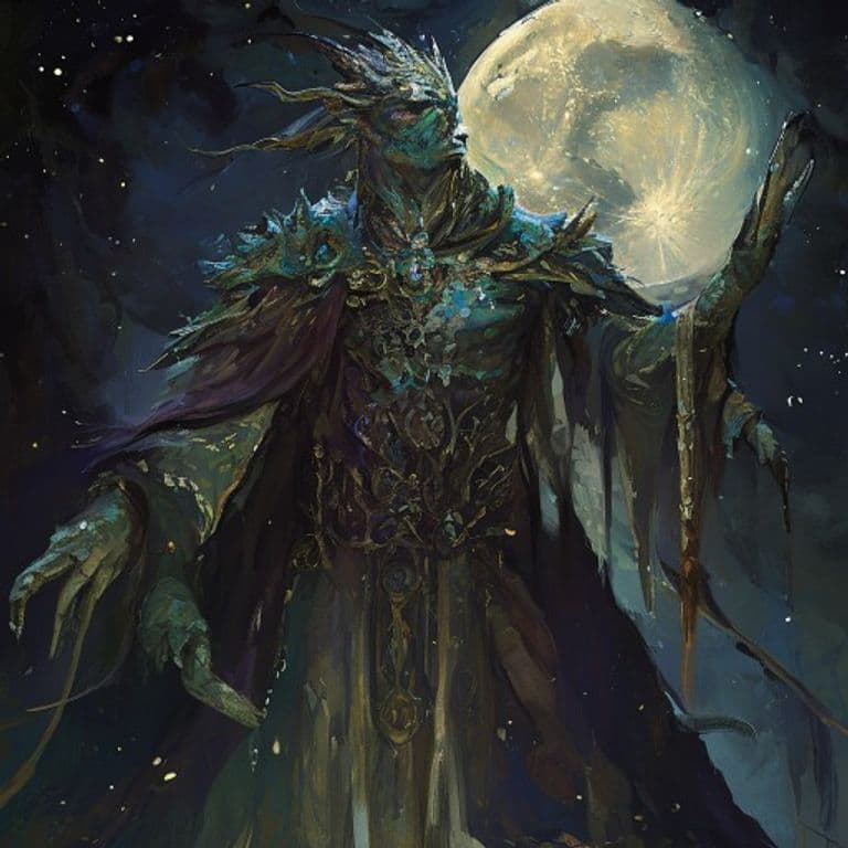 Moonlit King — fantasy monster illustration