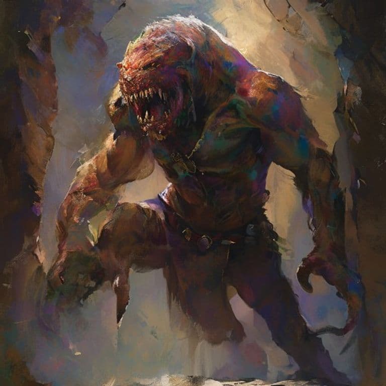 Thug — fantasy monster illustration. Thug is a medium humanoid (Challenge Rating 1).