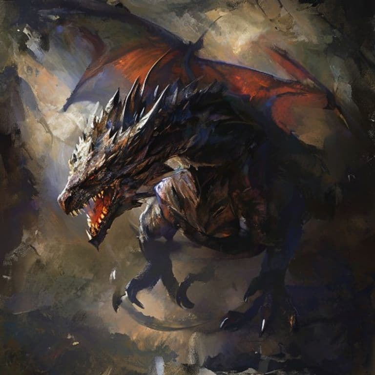Shadow Dragon Wyrmling — fantasy monster illustration. Shadow Dragon Wyrmling is a medium dragon (Challenge Rating 3).